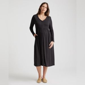 Elegant Black Long Sleeve Dress